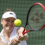 Celine Naef a remporté son 7e titre ITF dimanche à Pétange KEYSTONE/ALESSANDRO DELLA VALLE